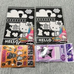 NWT Hello Kitty Stickers Velvet Art Kuromi zip top bags lot